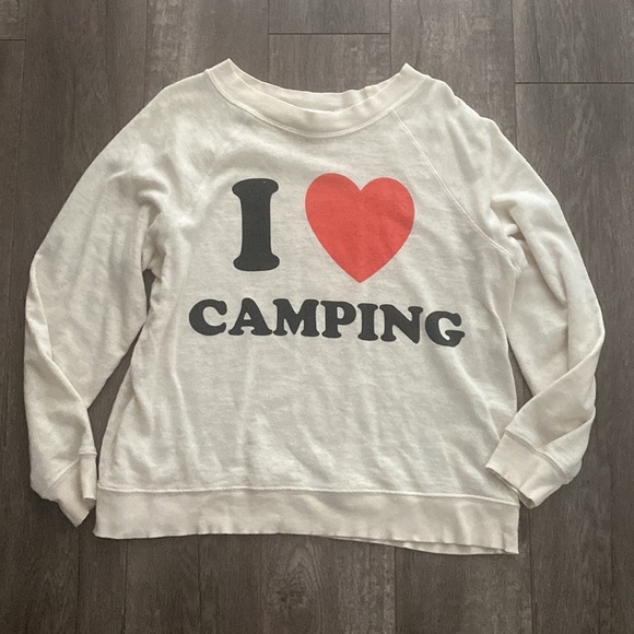 WILDFOX I Luv Camping Kim's Sweater Vintage M - Picture 3 of 5